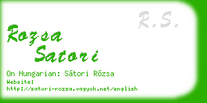 rozsa satori business card